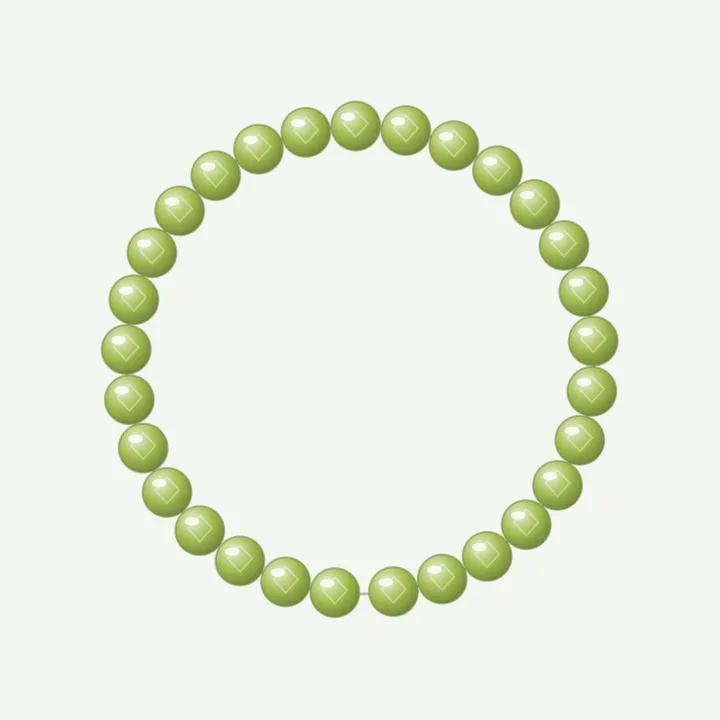 All peridot: peridot-colour bead bracelet design