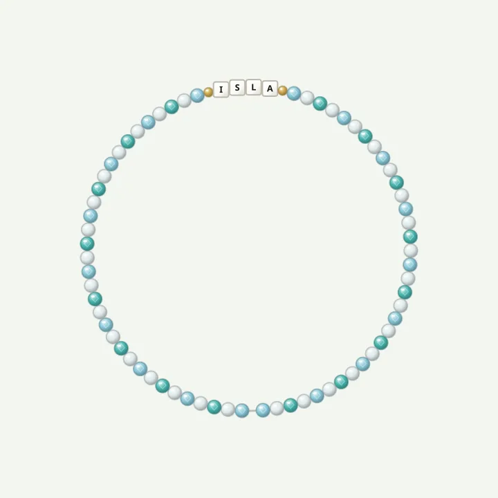 Birthstone mix: beaded name necklace ideas