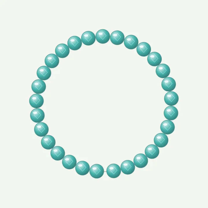 All turquoise: turquoise-colour bead bracelet design