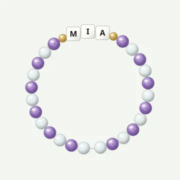 February birthstone bracelet
