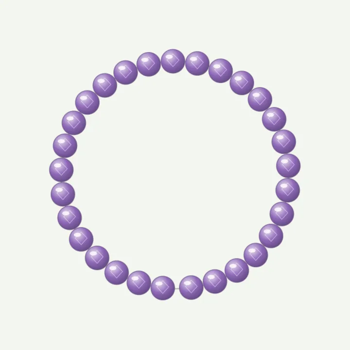 All amethyst: amethyst-colour bead bracelet design