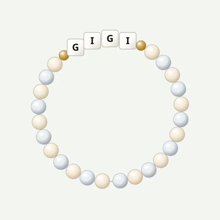 GIGI in pearl: grandma birthstone bracelet