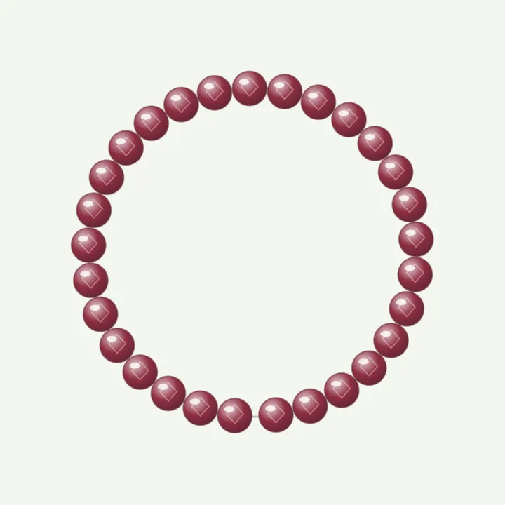 All garnet: garnet-colour bead bracelet design