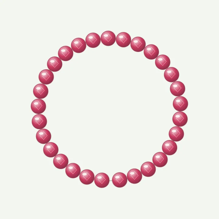 All ruby: ruby-colour bead bracelet design