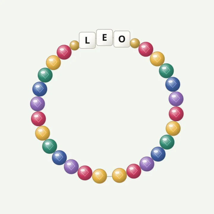 Rainbow: kids name bracelets
