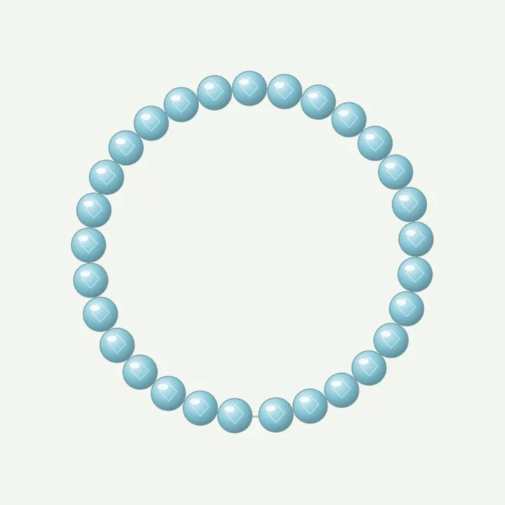 All aquamarine: aquamarine-colour bead bracelet design