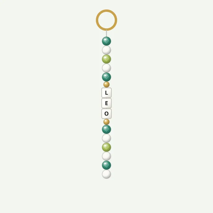Garden: beaded name keychain ideas