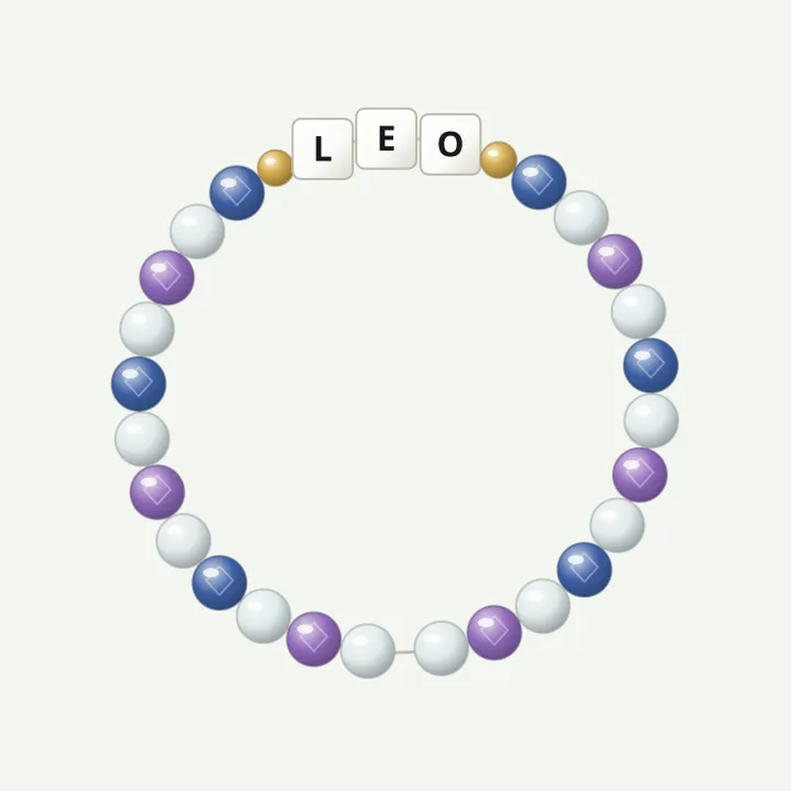 Name bracelet spelling LEO