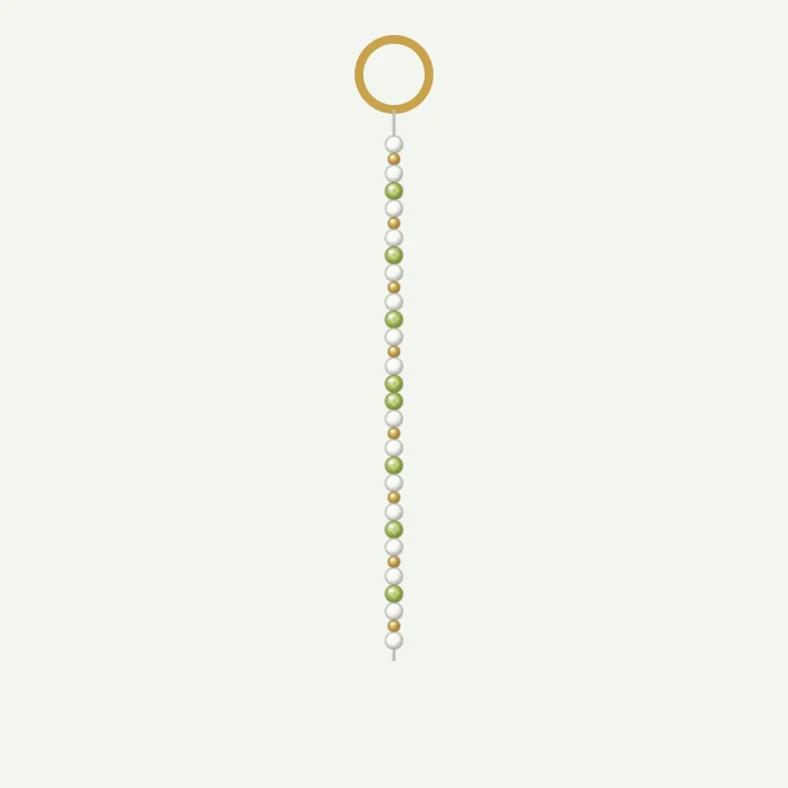 Mint and gold: beaded phone strap ideas
