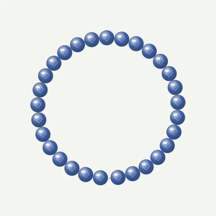All sapphire: sapphire-colour bead bracelet design