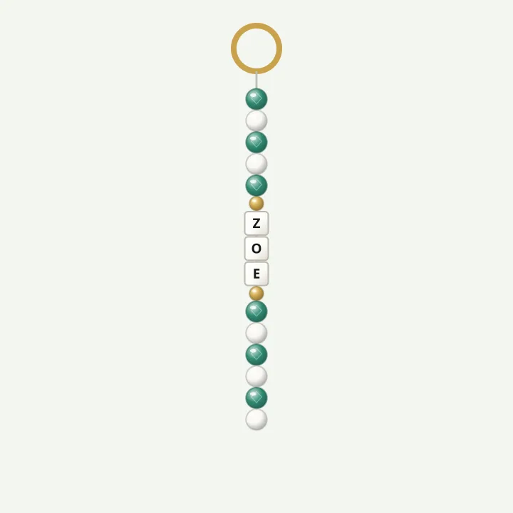 Green and white: personalized stocking stuffers